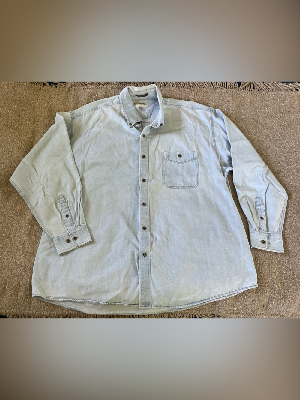 Cody James Authentic Western Apparel Mens 2XL Long Sleeve Denim Western Shirt